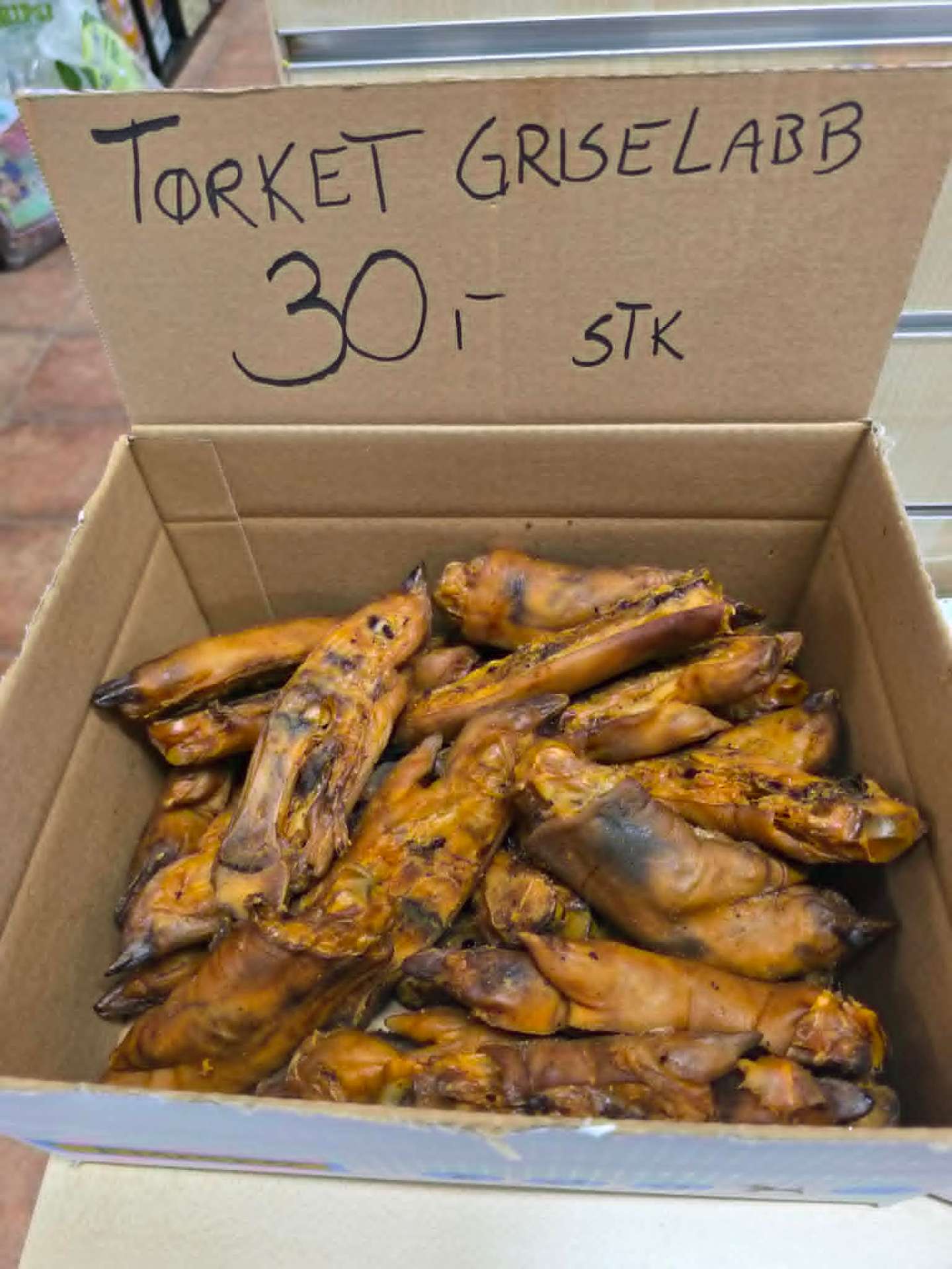 Tørket griselabb